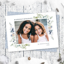 Festividades Cartão com fotos de Férias de Inverno congelado