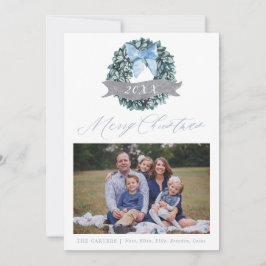 Festividades Cartão com fotos de Férias de Natal Dusty Blue