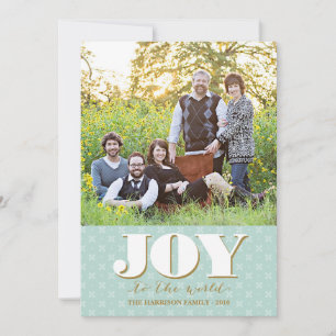 Festividades Cartão com fotos de Férias de Natal Folk Joy