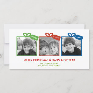 Festividades Cartão com fotos de Férias de Pacotes Adoráveis