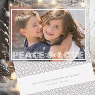 Festividades Cartão com fotos de Férias de Paz e Amor