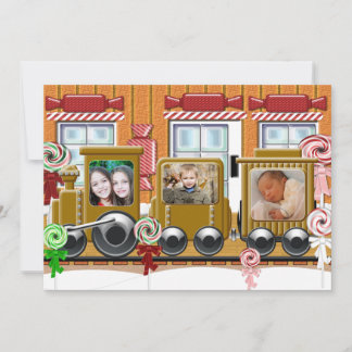 Festividades Cartão com fotos de Férias do Comboio Gingerpão
