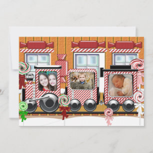 Festividades Cartão com fotos de Férias do Comboio Peppermint