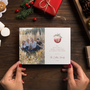 Festividades Cartão com fotos de Férias do Enfeites de natal Ve
