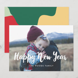 Festividades Cartão com fotos de Férias do Feliz ano novo moder