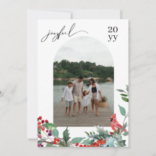 Festividades Cartão com fotos de Férias Elegante com Cartão de