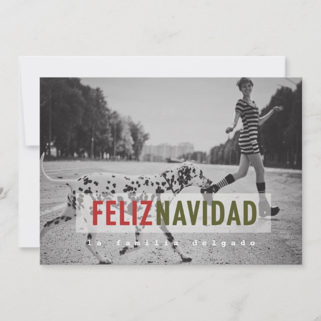 Festividades Cartão com fotos de Férias Espanhol Moderno (Frente)