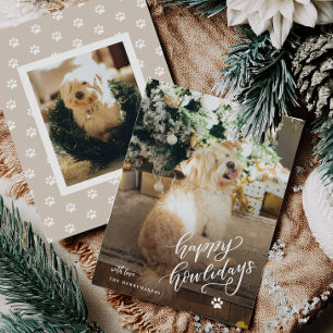 Festividades Cartão com fotos de Férias Feliz para Cachorros