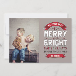 Festividades Cartão com fotos de Férias Grande Brilho e Feliz