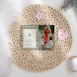 Festividades Cartão com fotos de férias minimalista de cores na