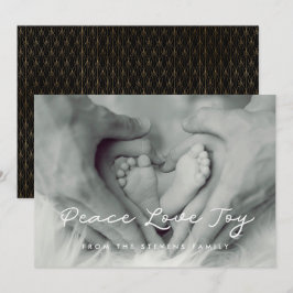 Festividades Cartão com fotos de Férias Minimalista do Peace Lo