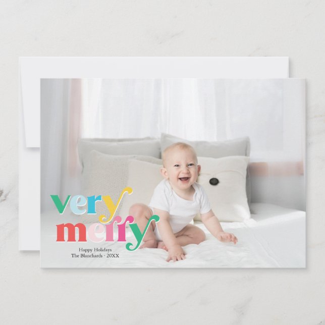 Festividades Cartão com fotos de Férias Muito Brilhante Feliz (Frente)