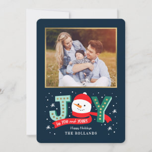 Festividades CARTÃO COM FOTOS de Férias Neves com Cor EDITÁVEL
