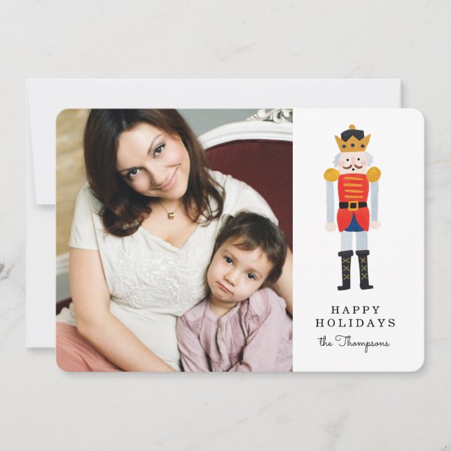 Festividades Cartão com fotos de Férias Nutcracker (Frente)