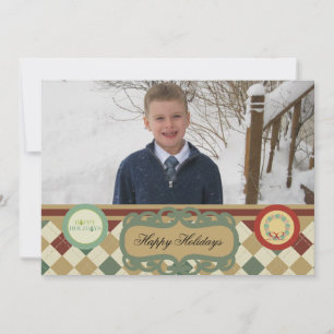 Festividades Cartão com fotos de Férias Personalizadas do Argyl