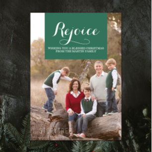 Festividades Cartão com fotos de Férias Quadrado Elegance   Ver