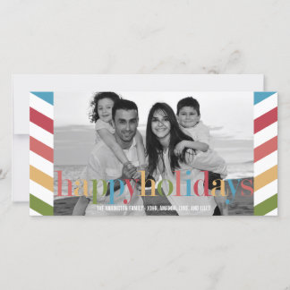 Festividades CARTÃO COM FOTOS de Férias RAINBOW
