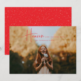 Festividades Cartão com fotos de Férias Religiosas Vermelhas Mí