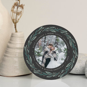 Festividades Cartão com fotos de Férias Wreath de inverno