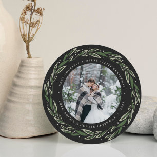 Festividades Cartão com fotos de Férias Wreath de inverno