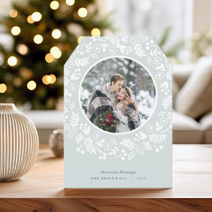 Festividades Cartão com fotos de Férias Wreath de inverno
