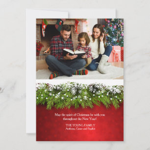 Festividades Cartão com fotos de Flocos de Neve de Natal