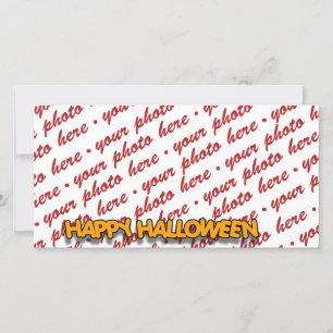 Festividades Cartão com fotos de Halloween ou Etiqueta de prese