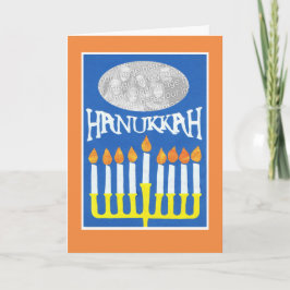 Festividades Cartão com fotos de Hanukkah personalizável, Menor