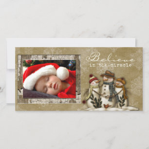 Festividades cartão com fotos de inverno