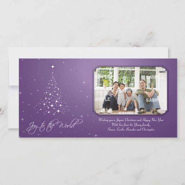 Festividades Cartão com fotos de Joy Sparkly (Frente)
