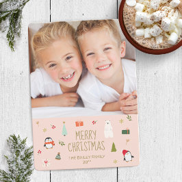 Festividades Cartão com fotos de Natal Bonito - Uma Foto