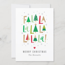 Festividades Cartão com fotos de Natal das Árvores Cheias
