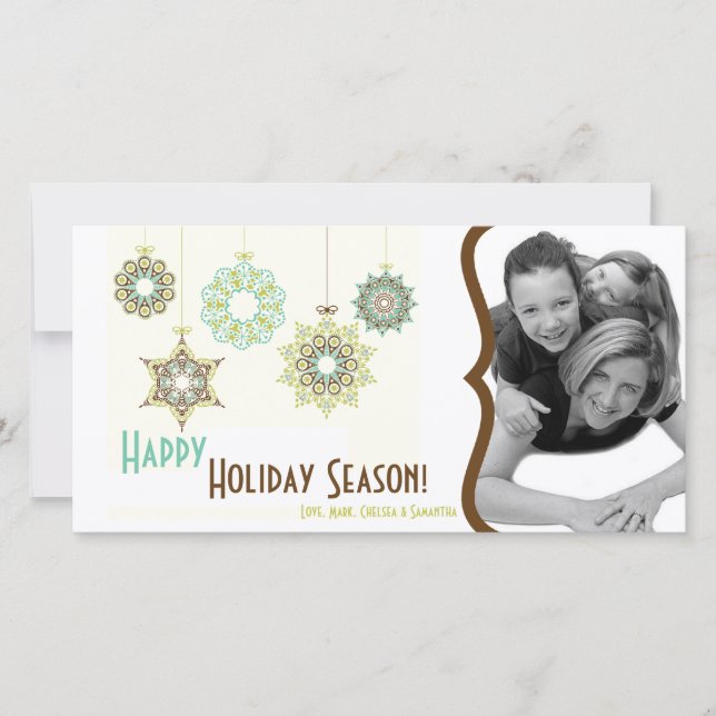 Festividades cartão com fotos de Natal de 4x8 (Frente)