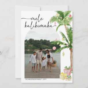 Festividades cartão com fotos de Natal de mele kalikimaka