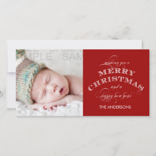 FESTIVIDADES CARTÃO COM FOTOS DE NATAL DE MERCADO VERMELHO