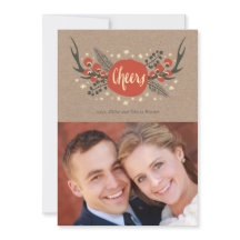 Cartão com fotos de Natal de Pinho, Berries