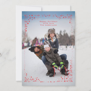 Festividades cartão com fotos de Natal de quadro estrelado