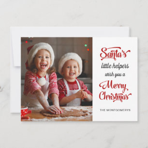 Festividades Cartão com fotos de Natal dos Auxiliares papais no