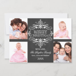 Festividades Cartão com fotos de Natal Feliz