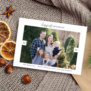 Festividades Cartão com fotos de Natal Feliz da Família