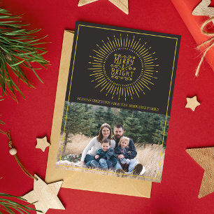 Festividades Cartão com fotos de Natal Feliz da Família