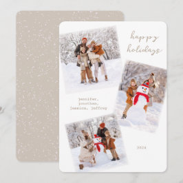 Festividades Cartão com fotos de Natal Feliz de inverno Branco