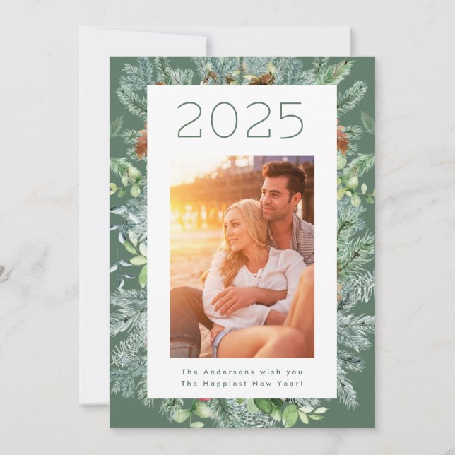 Festividades Cartão com fotos de Natal Feriado de Ano Novo (Frente)