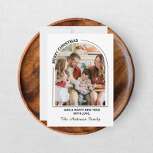 Cartão com fotos de Natal Festivo Casual