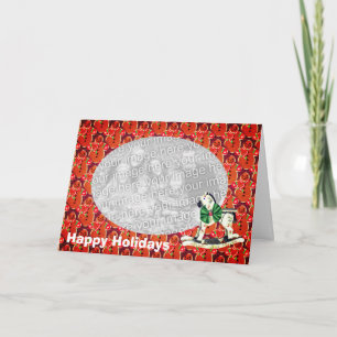 Festividades Cartão com fotos de Natal Gingerbird Cookie