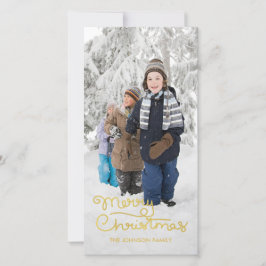 Festividades Cartão com fotos de Natal | Mão Escrita