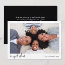 Cartão com fotos de Natal Minimalista