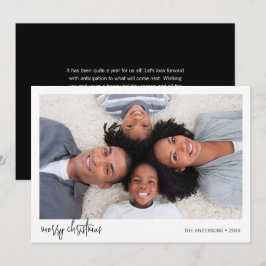 Festividades Cartão com fotos de Natal Minimalista