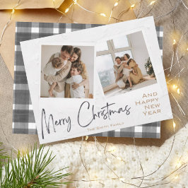 Festividades Cartão com fotos de Natal Mínimo Moderno
