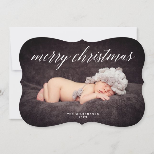 Festividades Cartão com fotos de Natal Moderno (Frente)